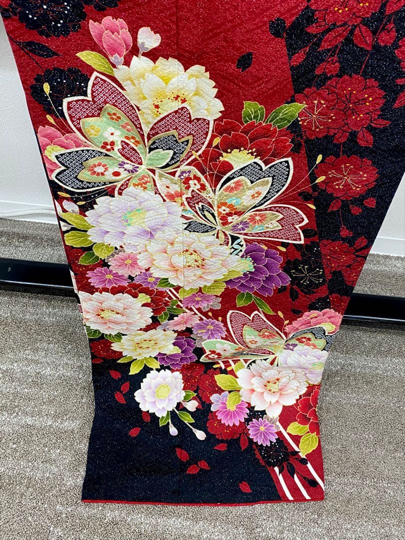 振袖 豪華 銀通し 金駒 金彩 身丈172cm