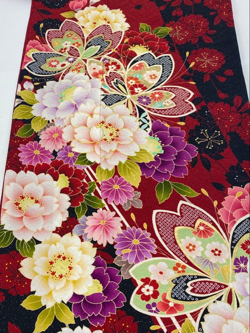 振袖 豪華 銀通し 金駒 金彩 身丈172cm