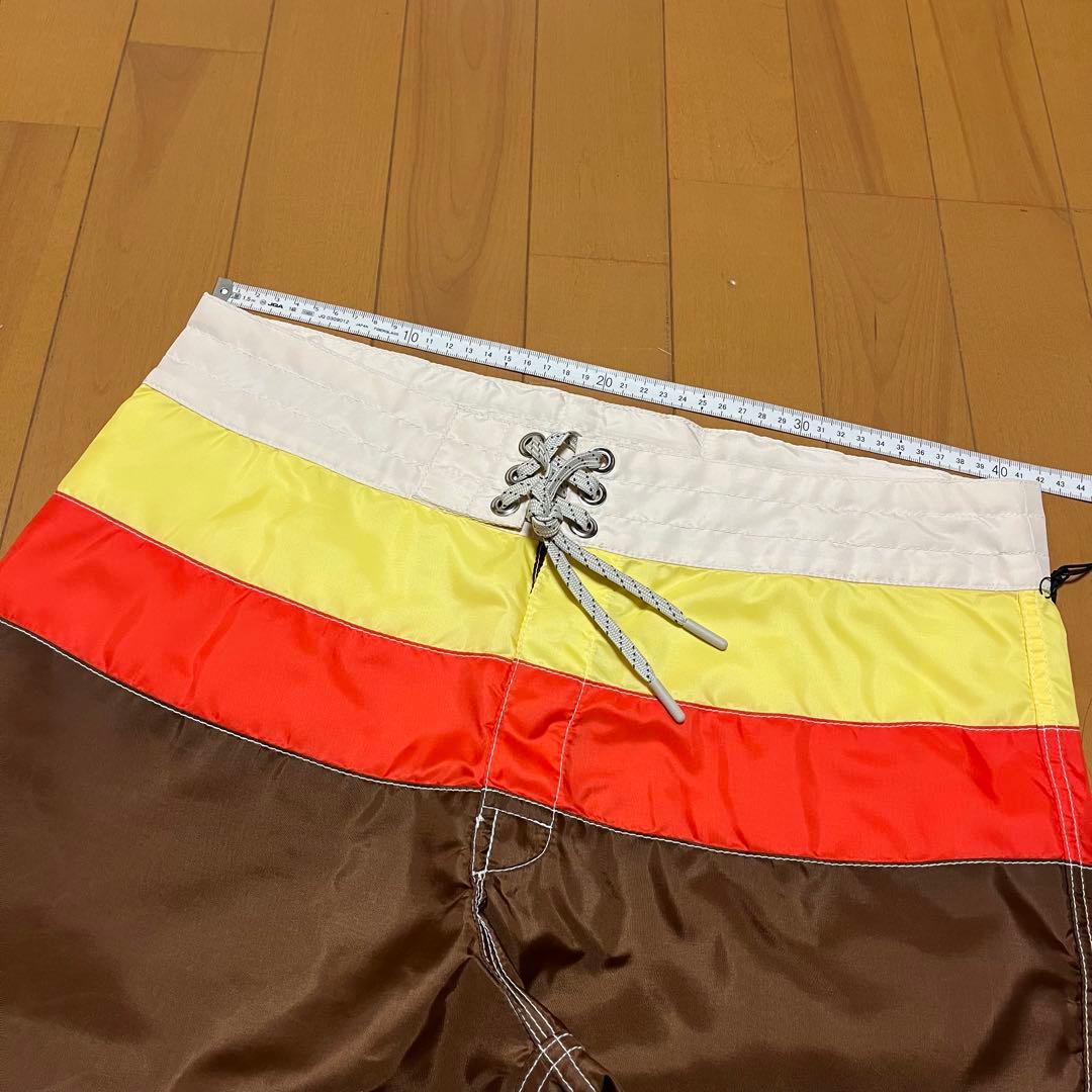 BIRDWELL 水着 32サイズ 茶色 ストライプ　新品未使用
