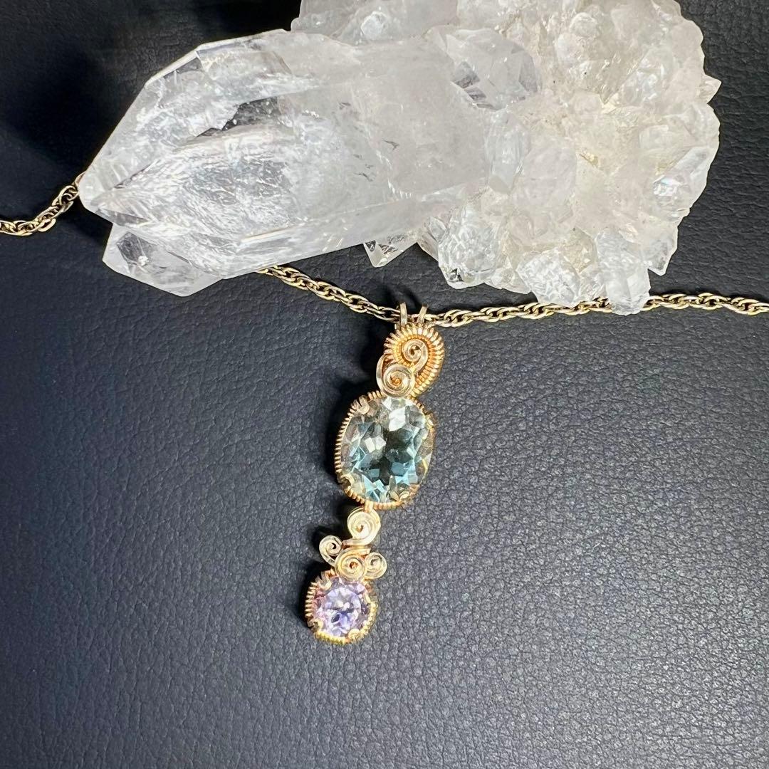 【for ☆ よとぽん ☆様 】グリーンアメシスト＆ピンクアメシスト ペントプ