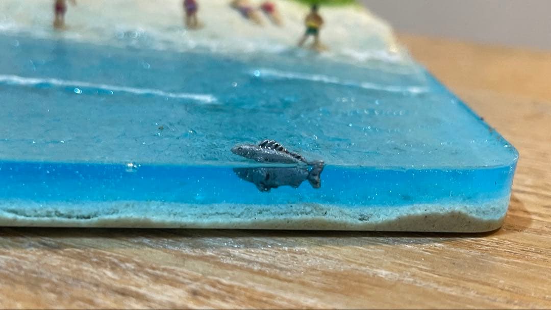 美しい海と砂浜　レジン　ジオラマ