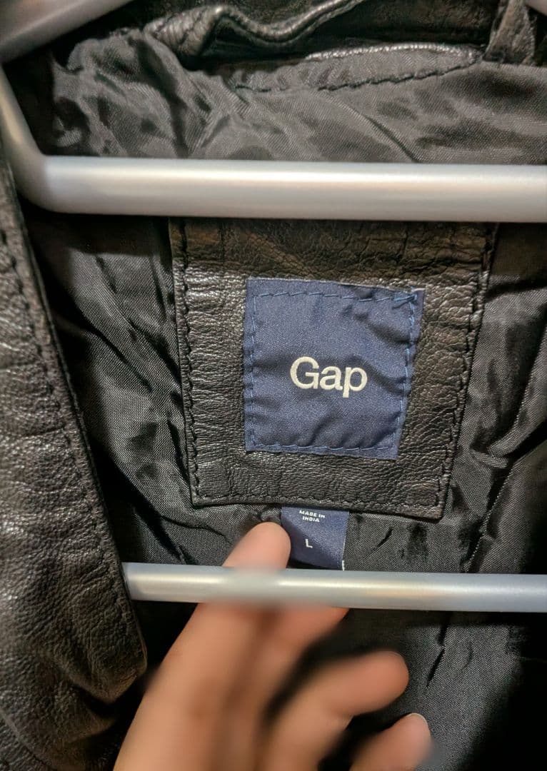 04klxy　'00 GAP メンズL ライダース 山羊皮