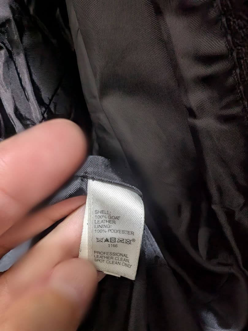 04klxy　'00 GAP メンズL ライダース 山羊皮