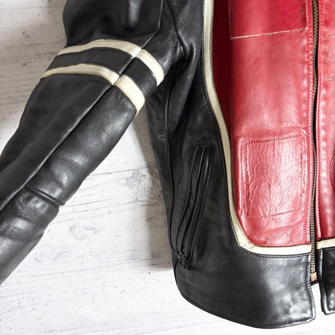 VANSON シングルライダース レザージャケット 36