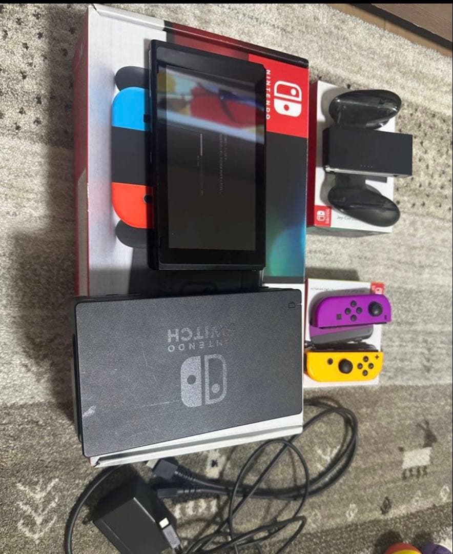 【断捨離】Switch本体セット＋Joy-Con4つ+マリカーカセット