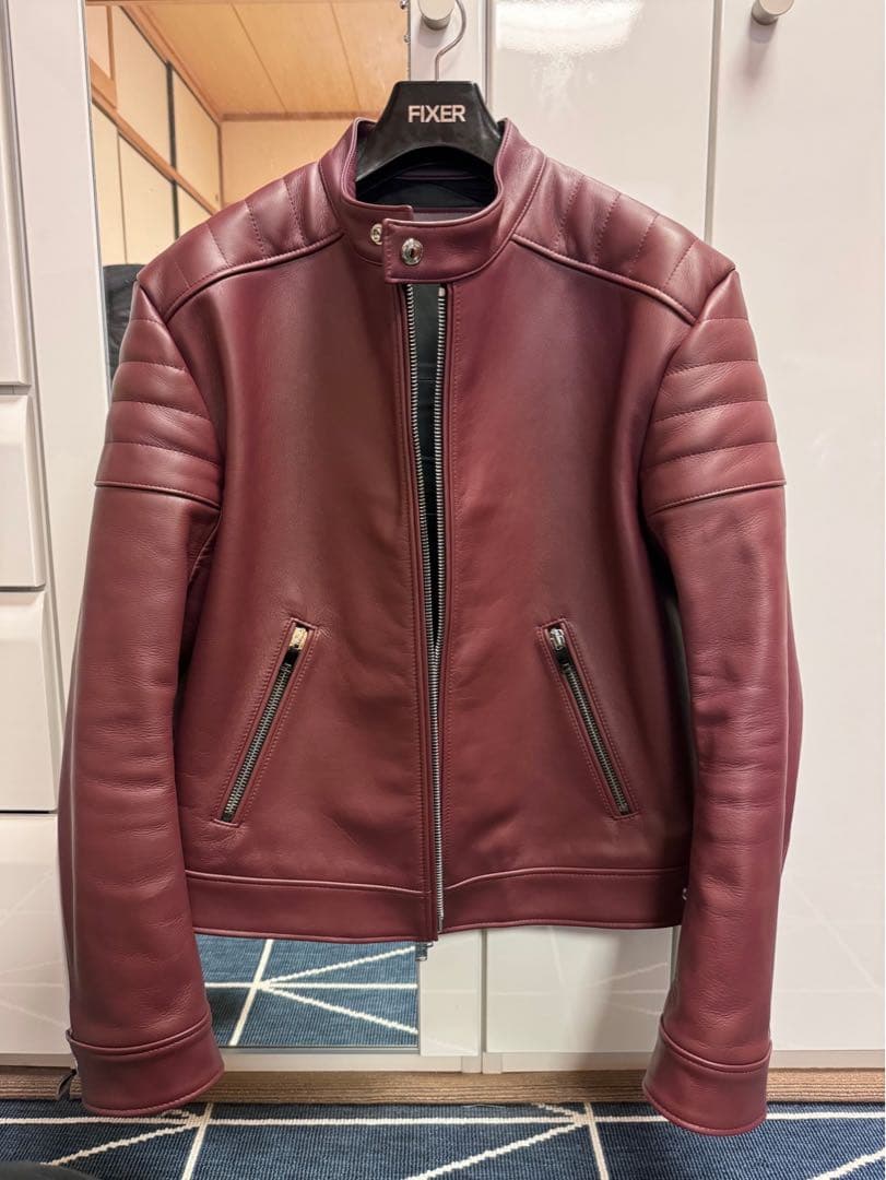 Fixer F2 シングルライダース カウレザー バーガンディ