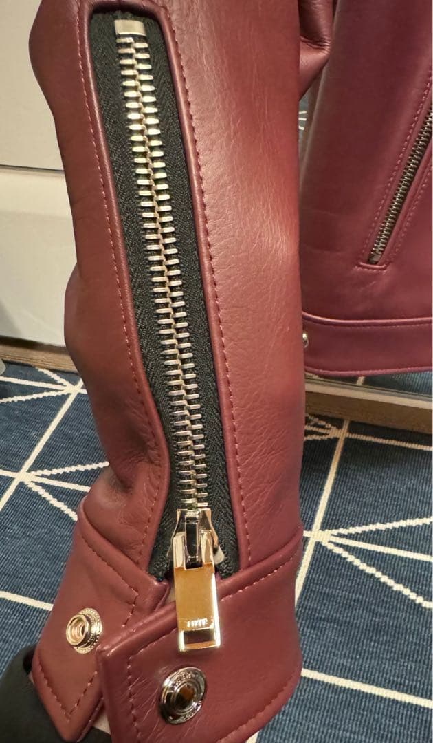 Fixer F2 シングルライダース カウレザー バーガンディ