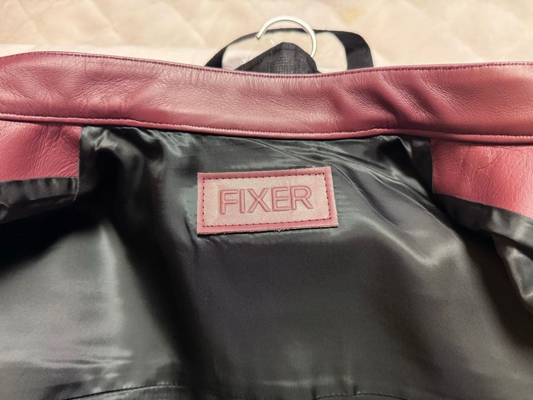 Fixer F2 シングルライダース カウレザー バーガンディ