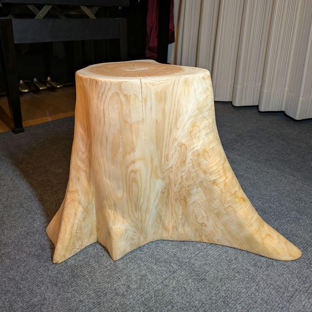檜　切り株　丸太　椅子　スツール　 高さ約34㎝
