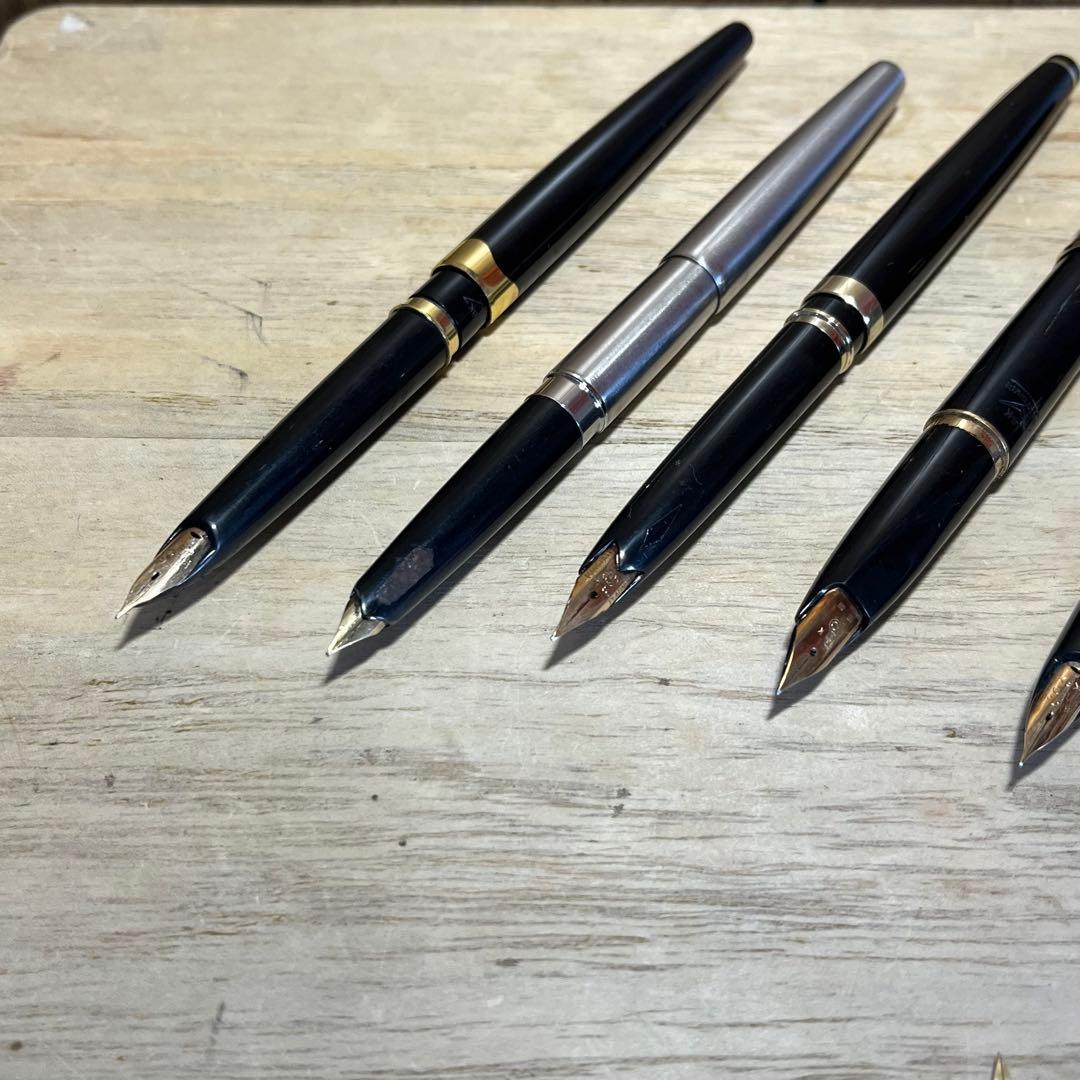 【アンティーク】万年筆 18K 14K 刻印あり 7本まとめ+ペン先4個