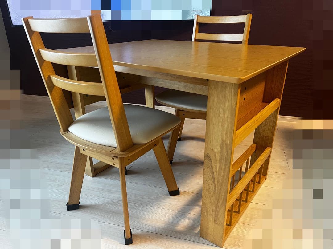 【引き取り限定】ニトリ　伸長式ダイニングテーブル3点セット