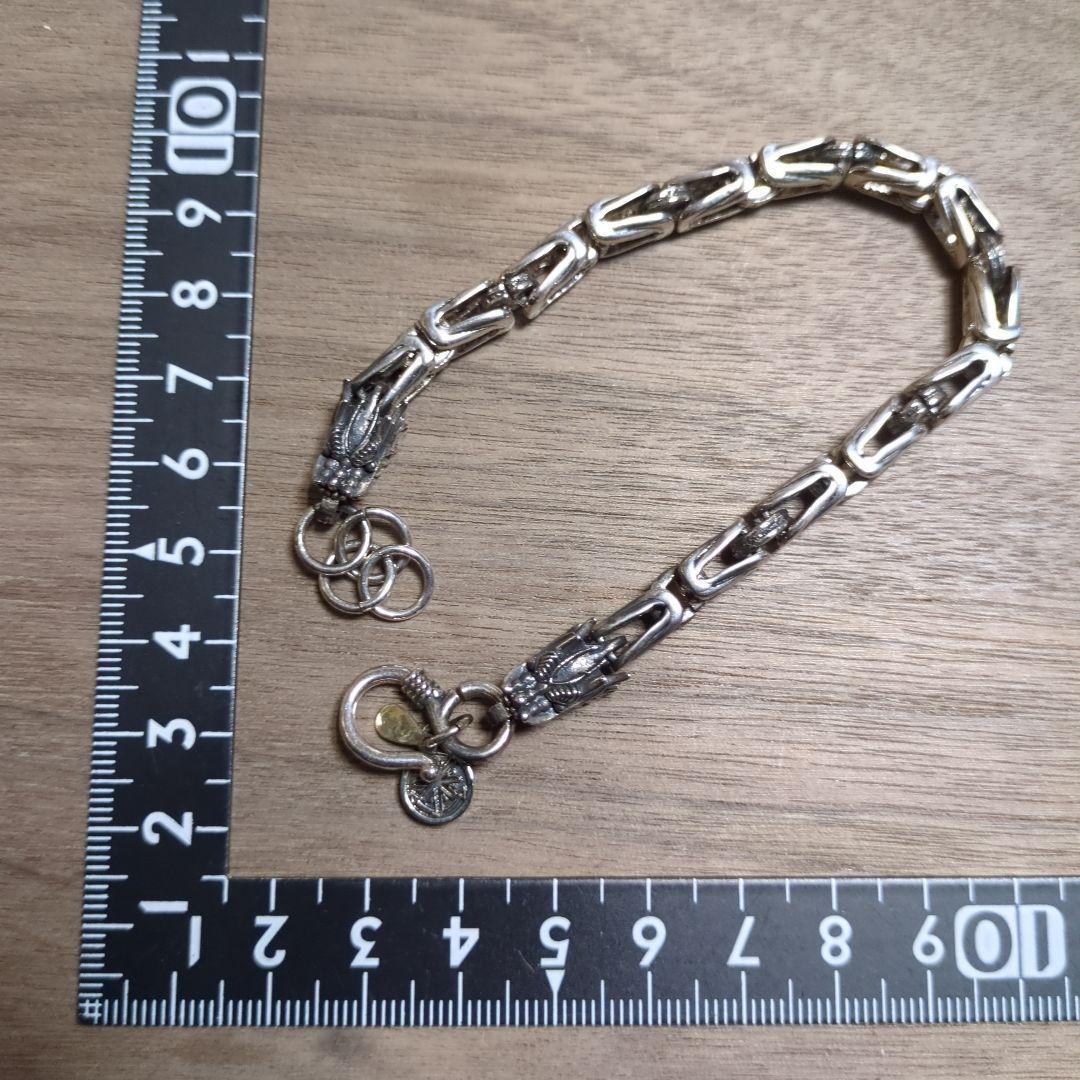 ドラゴンモチーフ シルバーブレスレット シルバー 925 ②