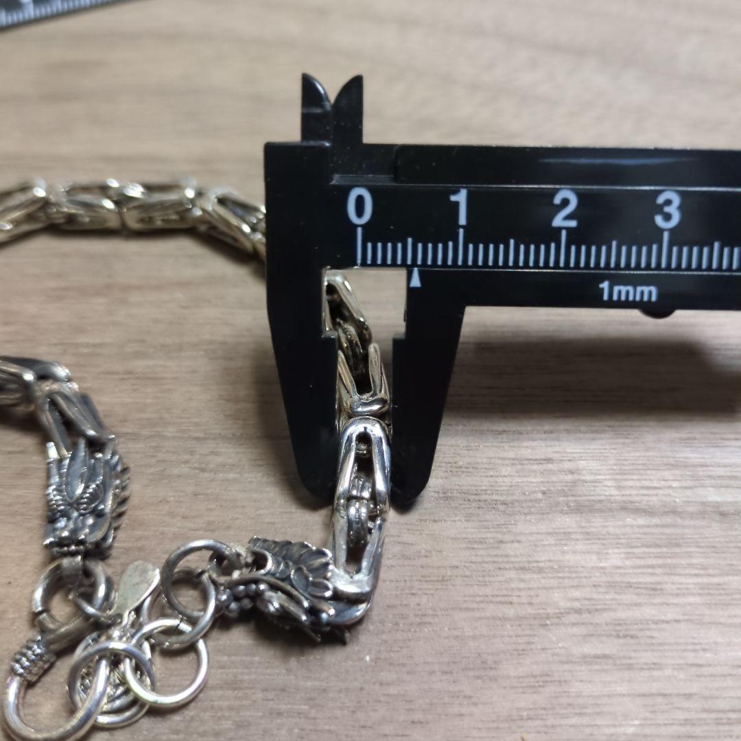 ドラゴンモチーフ シルバーブレスレット シルバー 925 ②