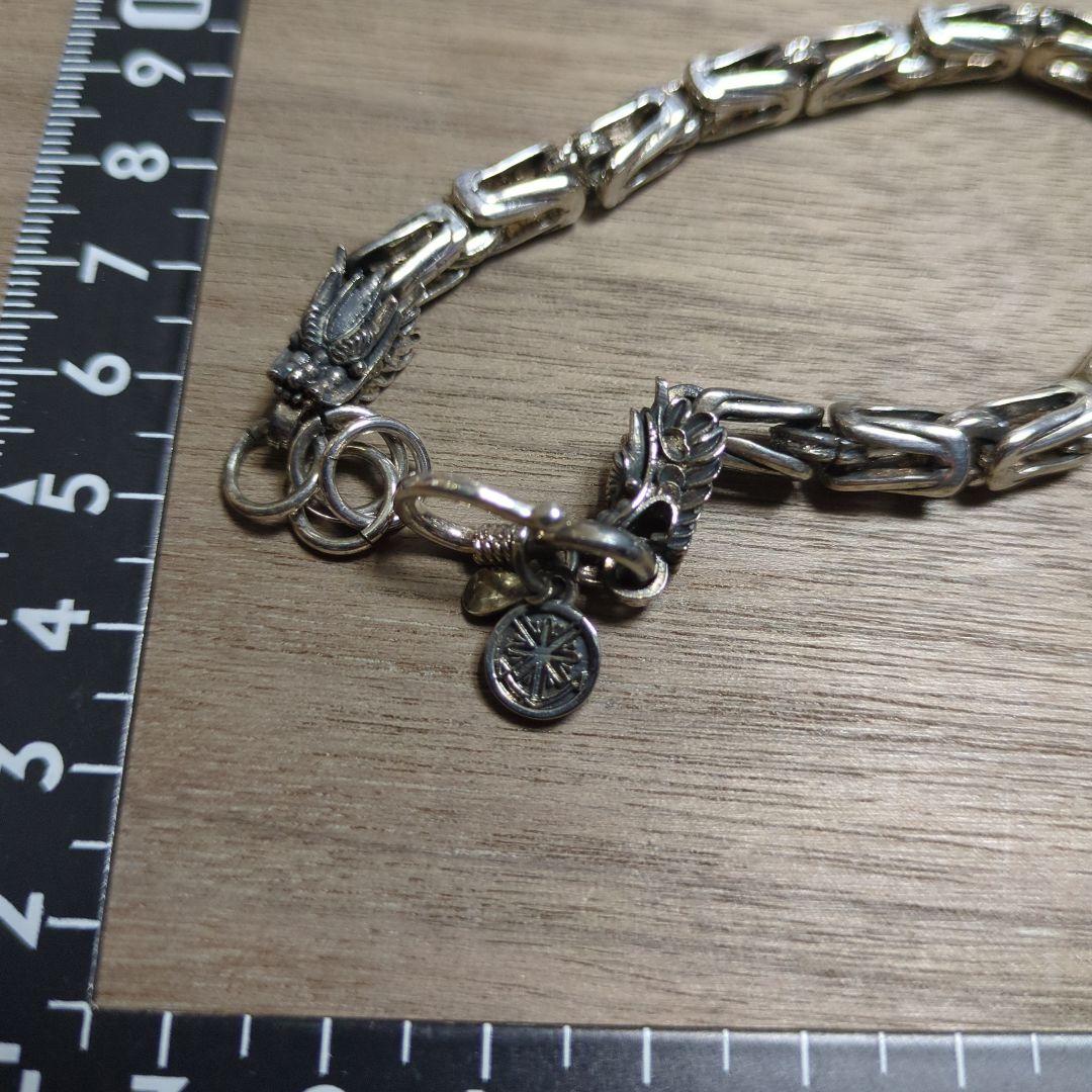 ドラゴンモチーフ シルバーブレスレット シルバー 925 ②