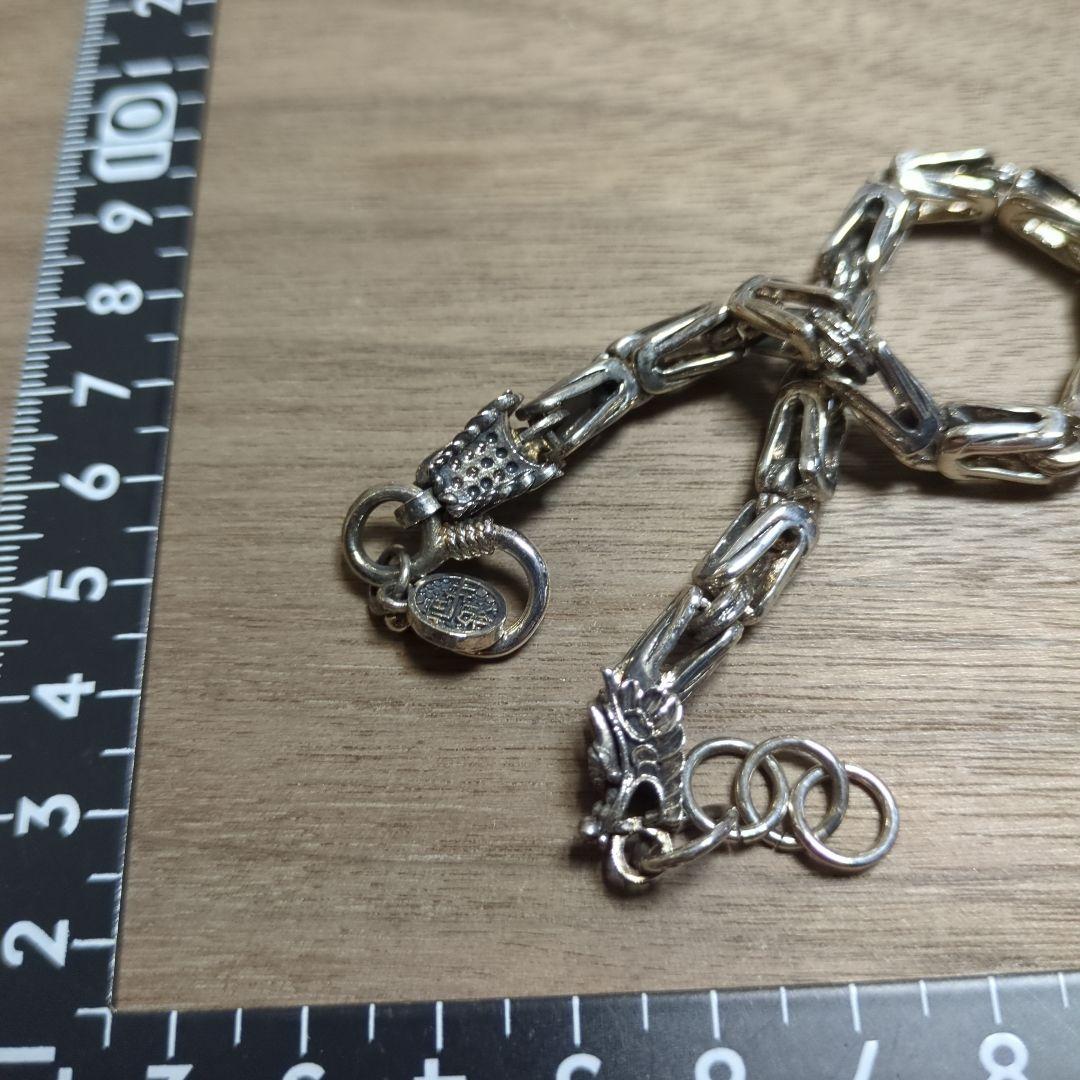 ドラゴンモチーフ シルバーブレスレット シルバー 925 ②