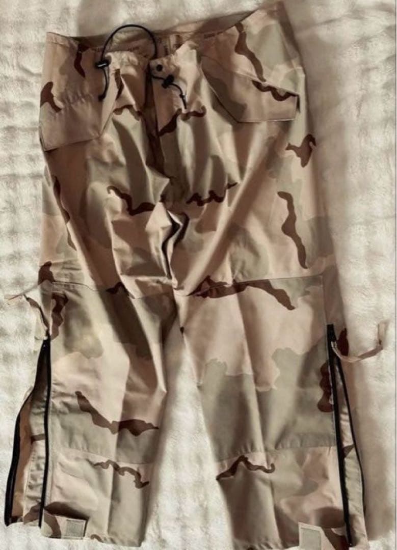 希少品 US/XL 上下セット ミリタリー 迷彩 ナイロン 寒冷地 ゴア 未使用