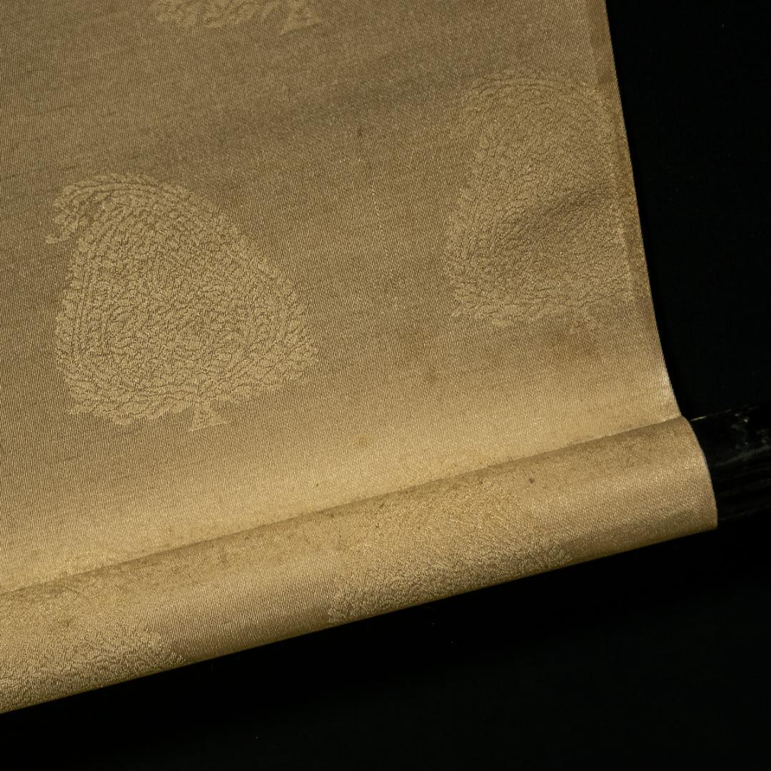 掛軸-1734　高野山　亀山弘応　「和光同塵」　共箱　二重箱　紺紙金泥