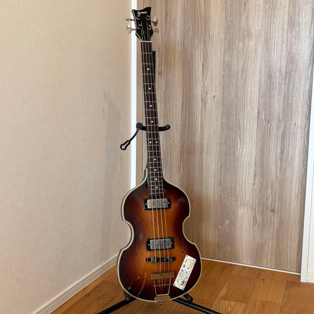 【希少ヘッド】Greco バイオリンベース 【ケース付き】