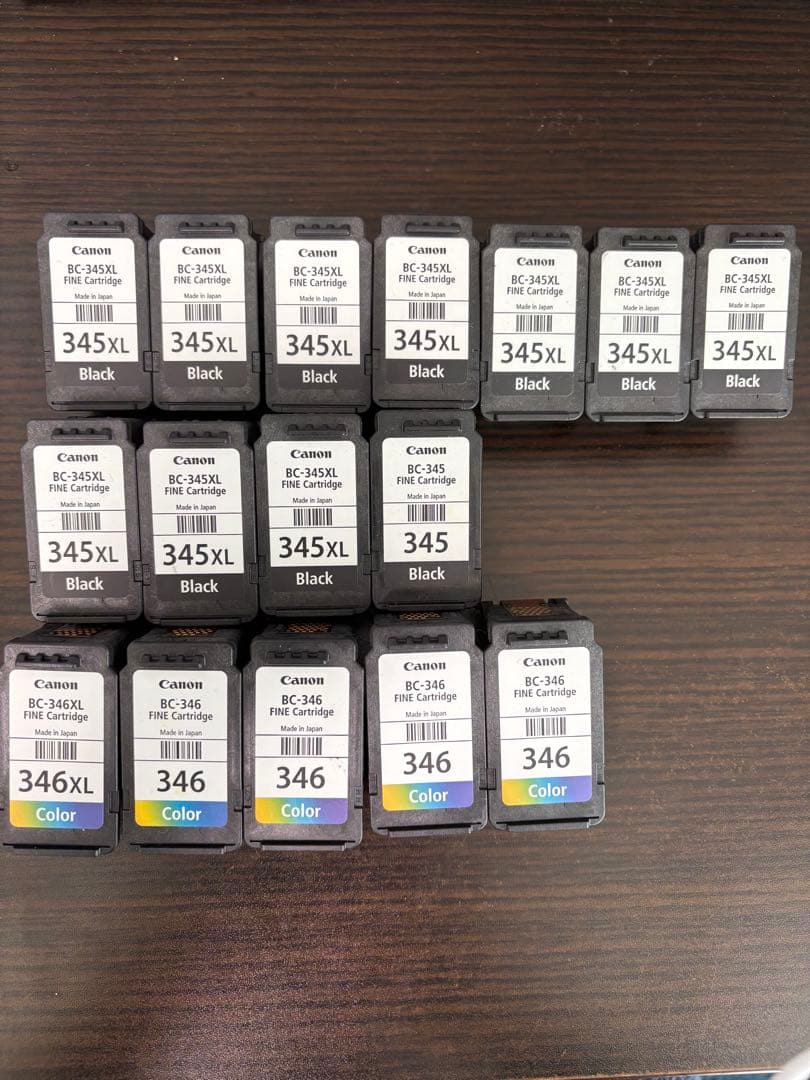 【使用済】Canon 純正 BC345 BC346 (XL含)インク セット