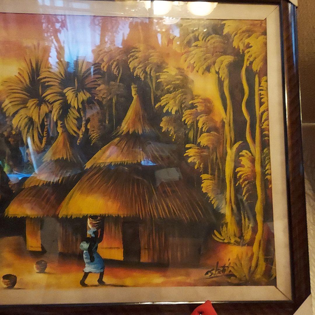 特大サイズ　アンティーク　風景画　外国