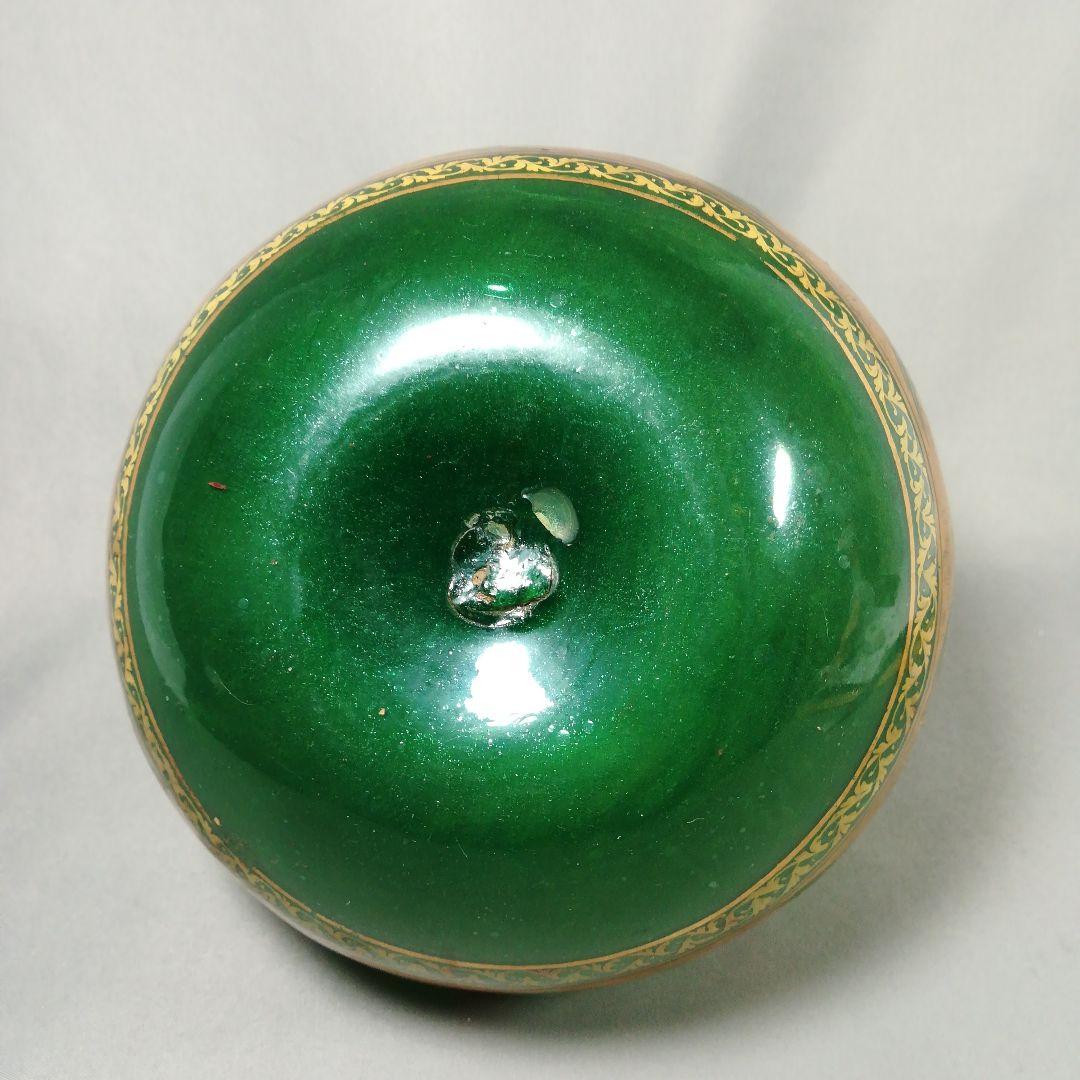 アンティーク　ムガールグラス　インド　エナメル装飾　壺　壷　花瓶