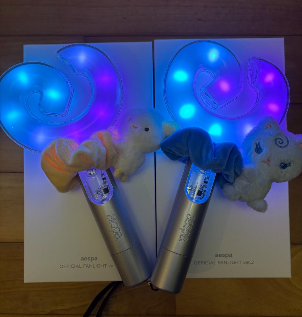 【即日発送】aespa オフィシャルファンライトver.2 ペンライト２本セット