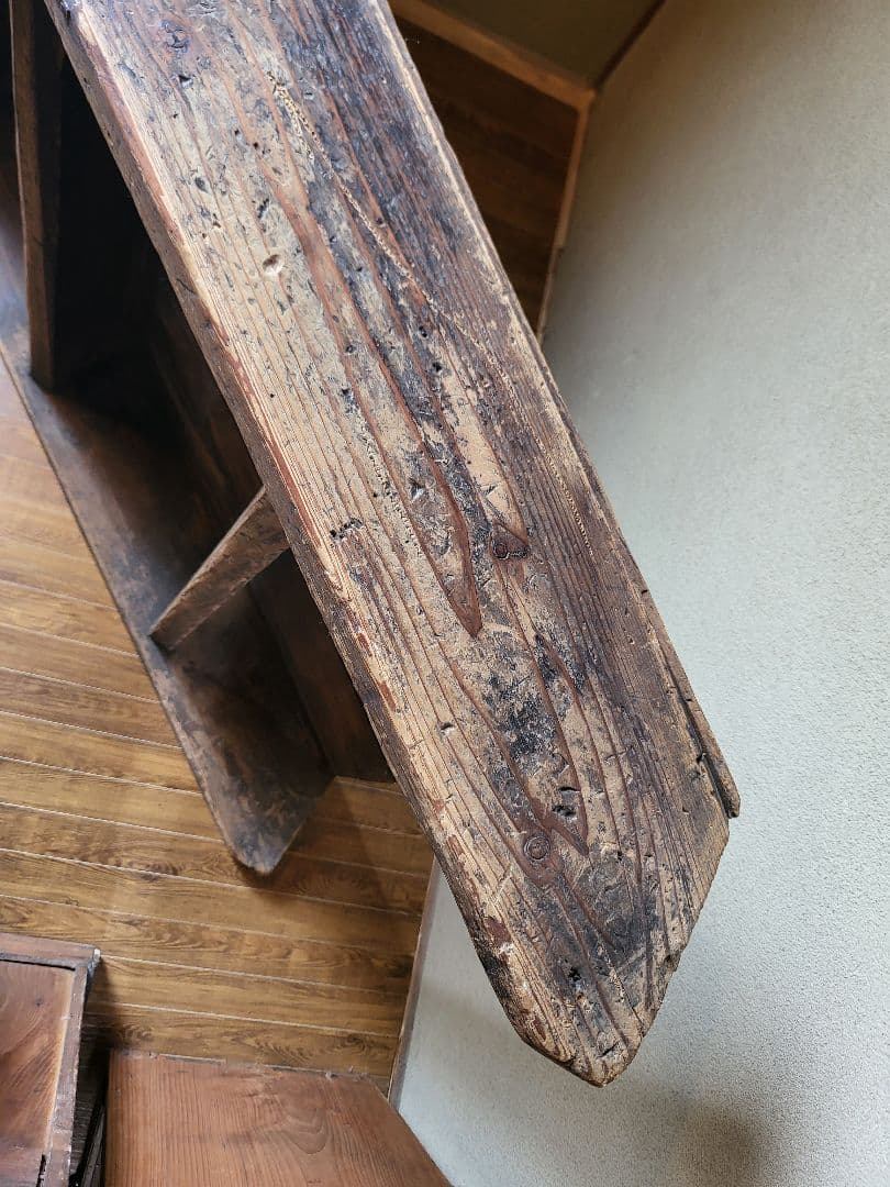 木製 階段　4段　古民家　飾り棚　展示台　什器　アンティーク