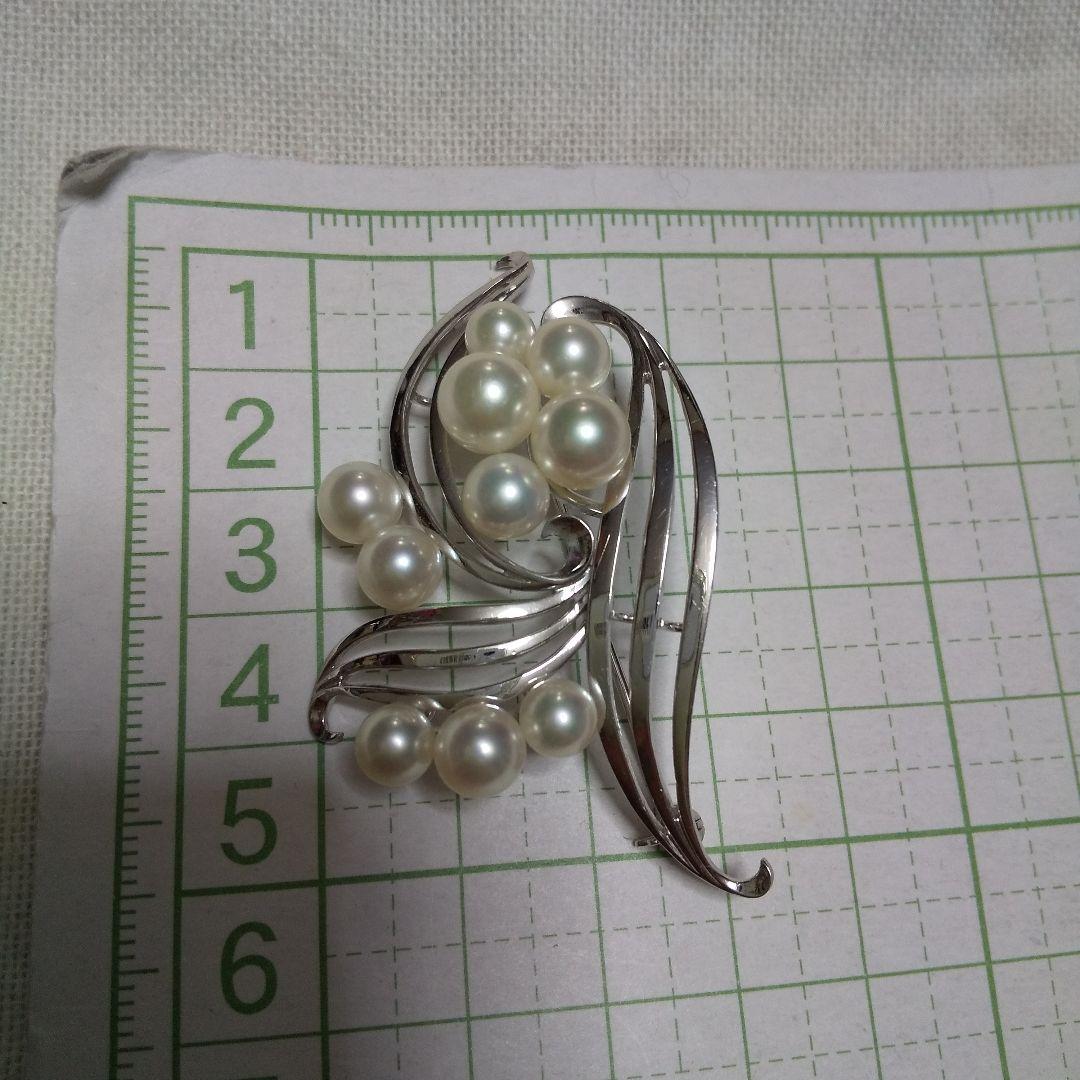 MIKIMOTO ミキモトアコヤ真珠パールWGK14ブローチ