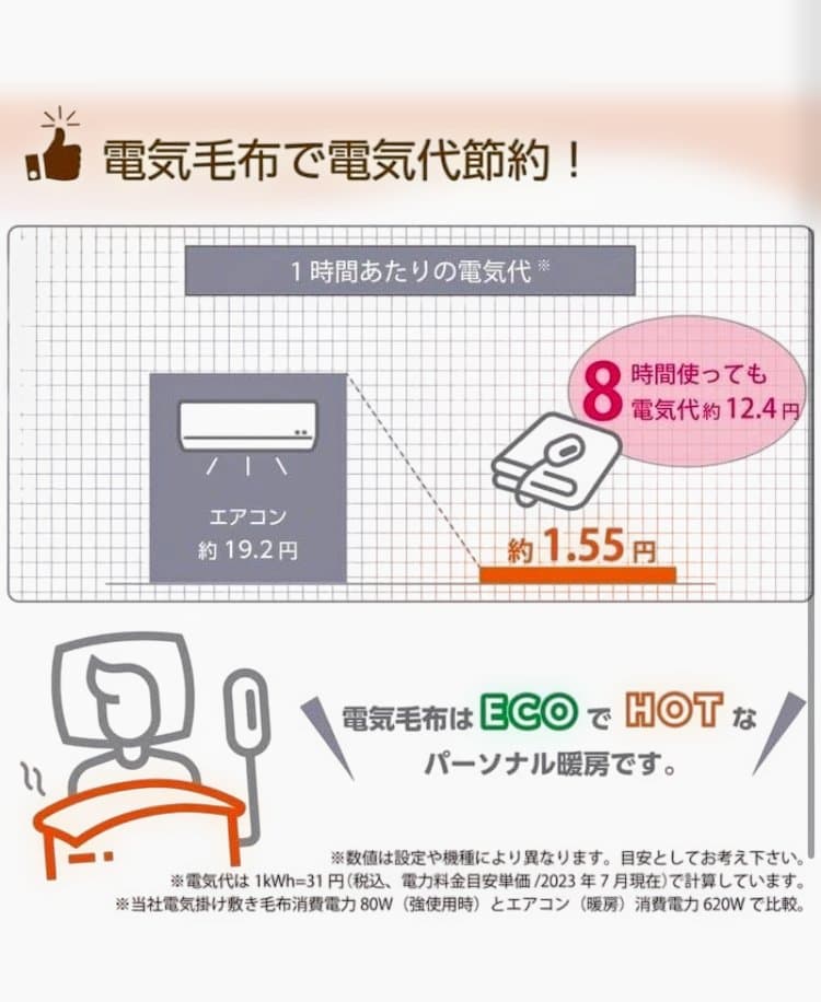 【お買得広電(KODEN)電気毛布掛け敷き188×130cmラビットファー洗える