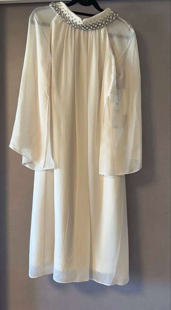 専用‼️【新品タグ付き】グレースクラス ビジューカラーシフォンワンピース M