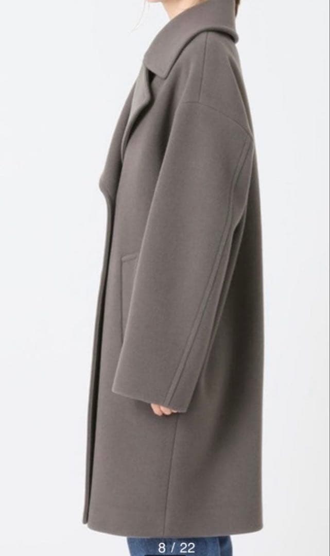 IENA ダブルモッサコート　グレー　38
