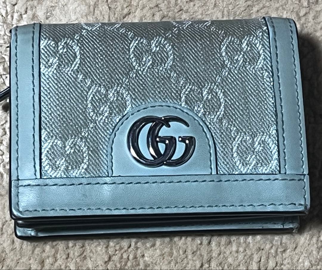 Gucci 二つ折り財布 ミントグリーン