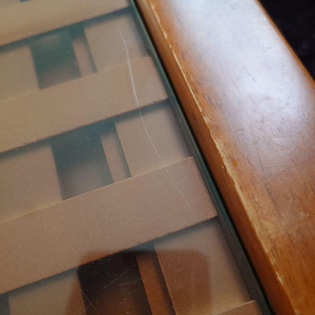 木製ガラストップこたつテーブル アジアンテイスト 正方形炬燵