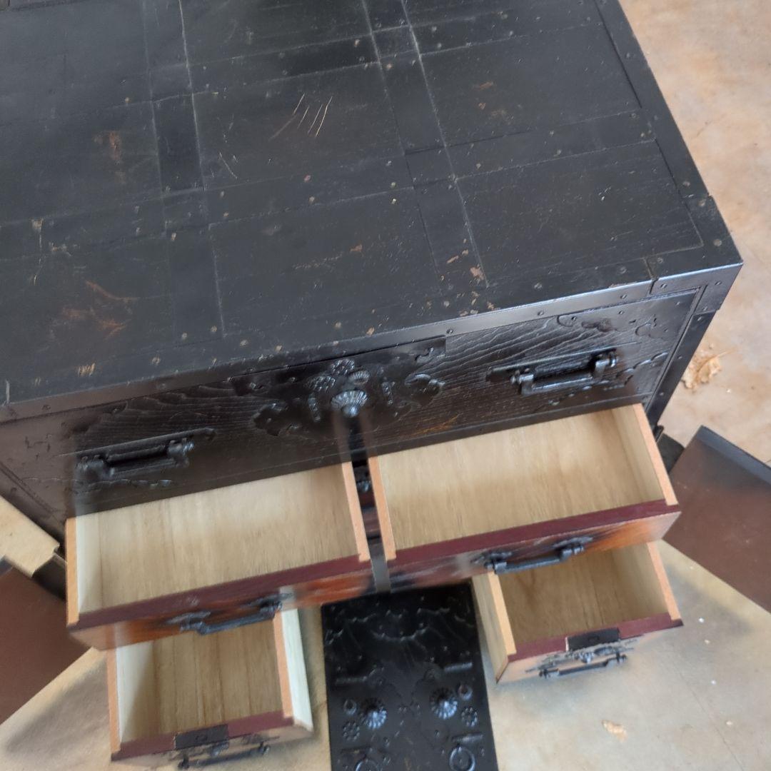 れいちゃん 箪笥 古材 古金具 引き出し 隠し箱 手提げ 飾り棚