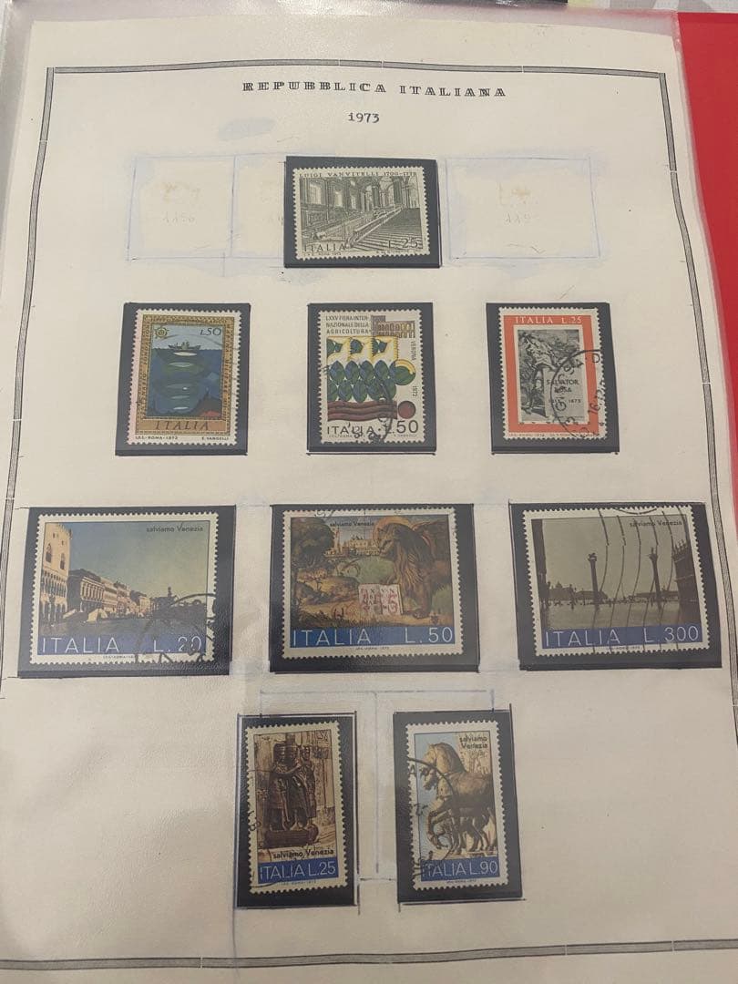 (N36) 切手コレクション イタリアの切手127枚