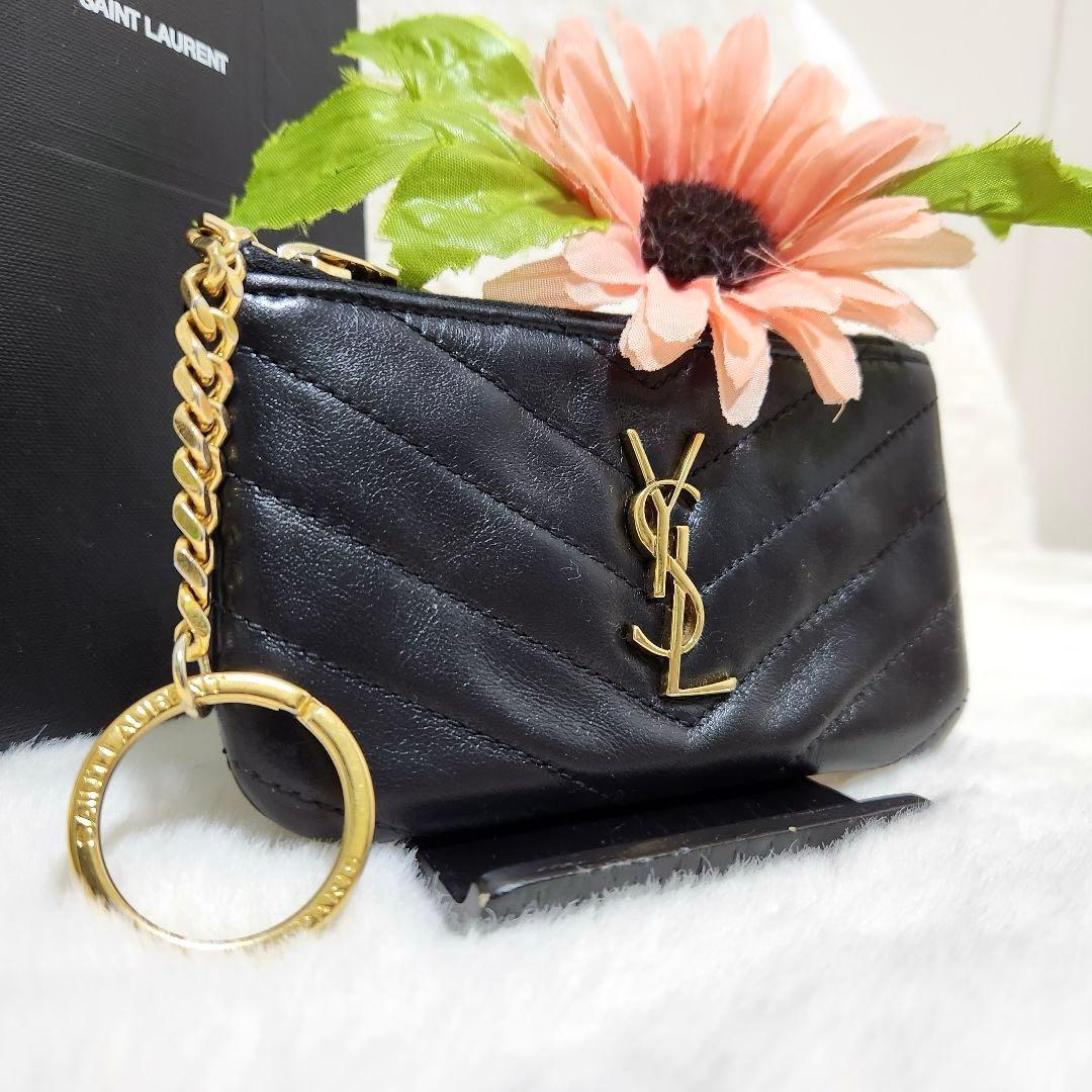 ✨極美品✨サンローラン　ケース　キーリング　カサンドラ　キルティング