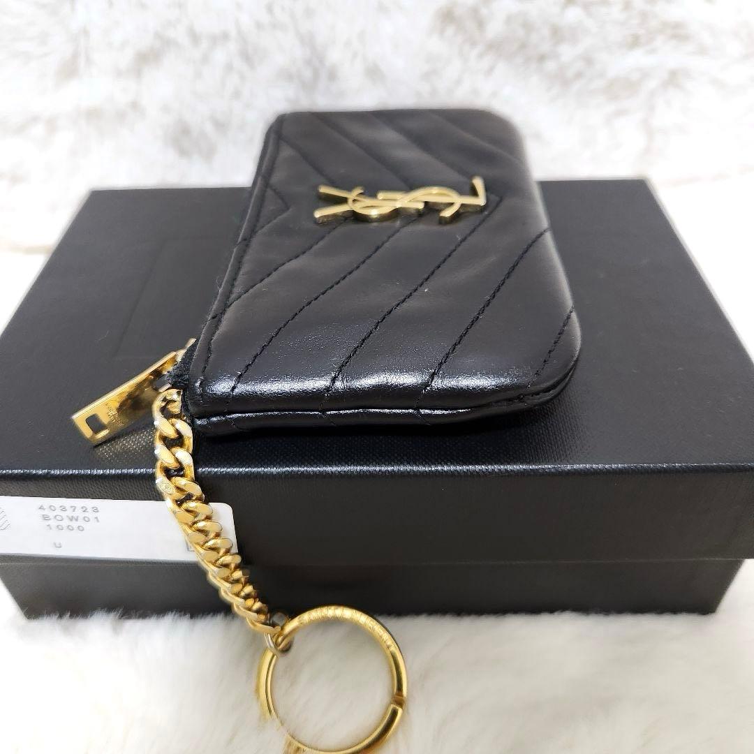 ✨極美品✨サンローラン　ケース　キーリング　カサンドラ　キルティング