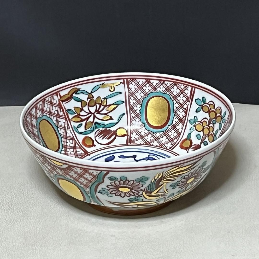 真葛香斎 赤絵 玉取獅子 菓子鉢 共箱 赤絵鉢 十水五石 茶道具 k3210