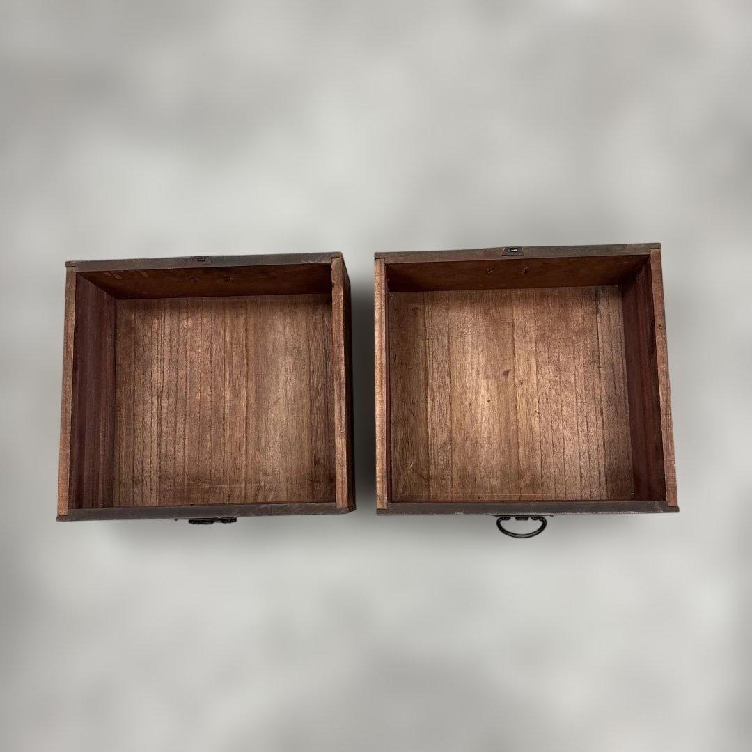 時代 帳場箪笥 両面仕様 車箪笥 鍵付き 民芸家具 和モダン 古家具