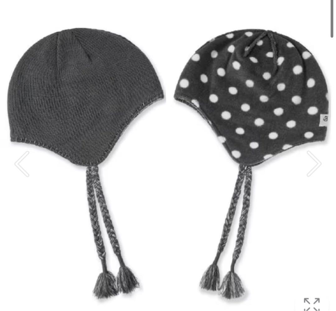 aeae ニット帽 水玉 ドット 韓国 ビーニー