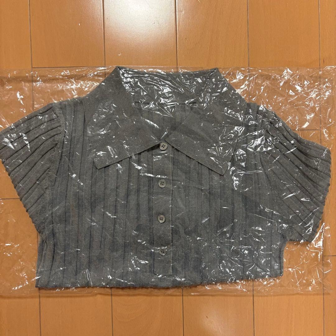 ★最終値下げ★新品タグ付　シルクブレンドシアーリブニットポロ