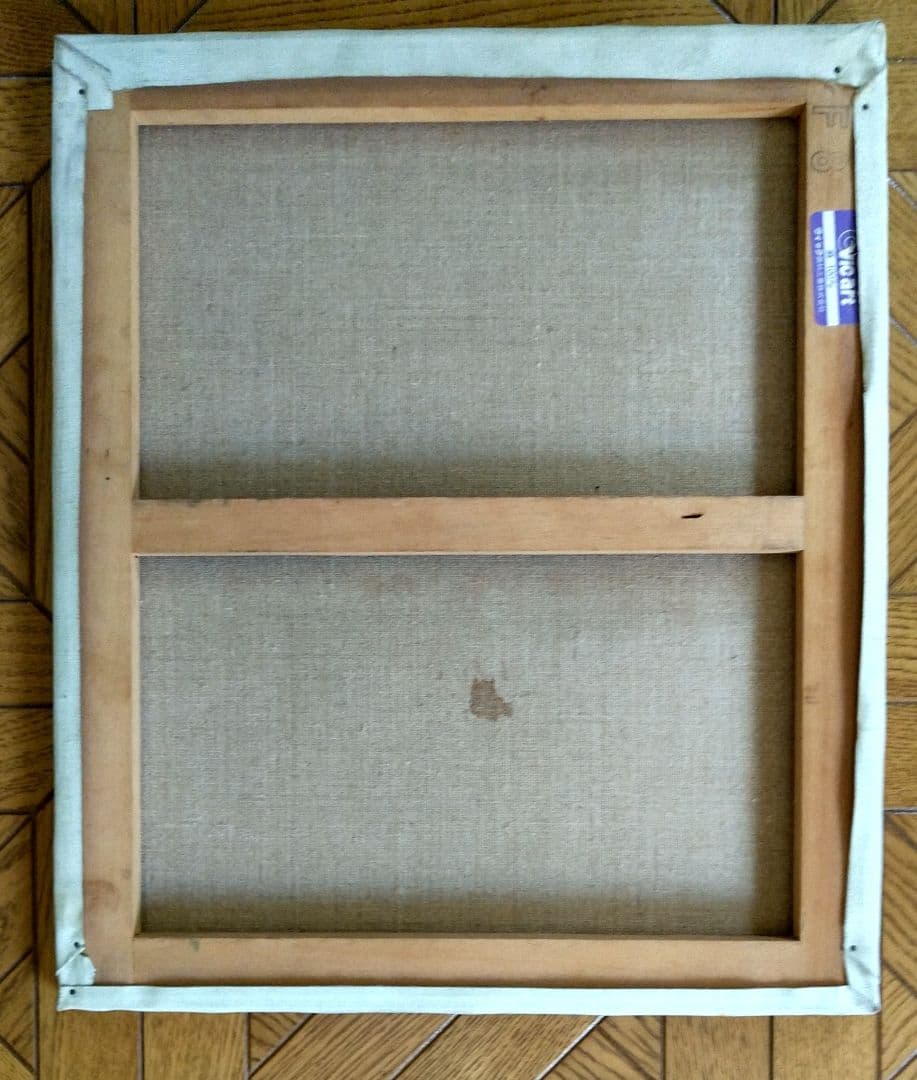 油絵 「青い花瓶の花」 油彩画 花 絵画 F8