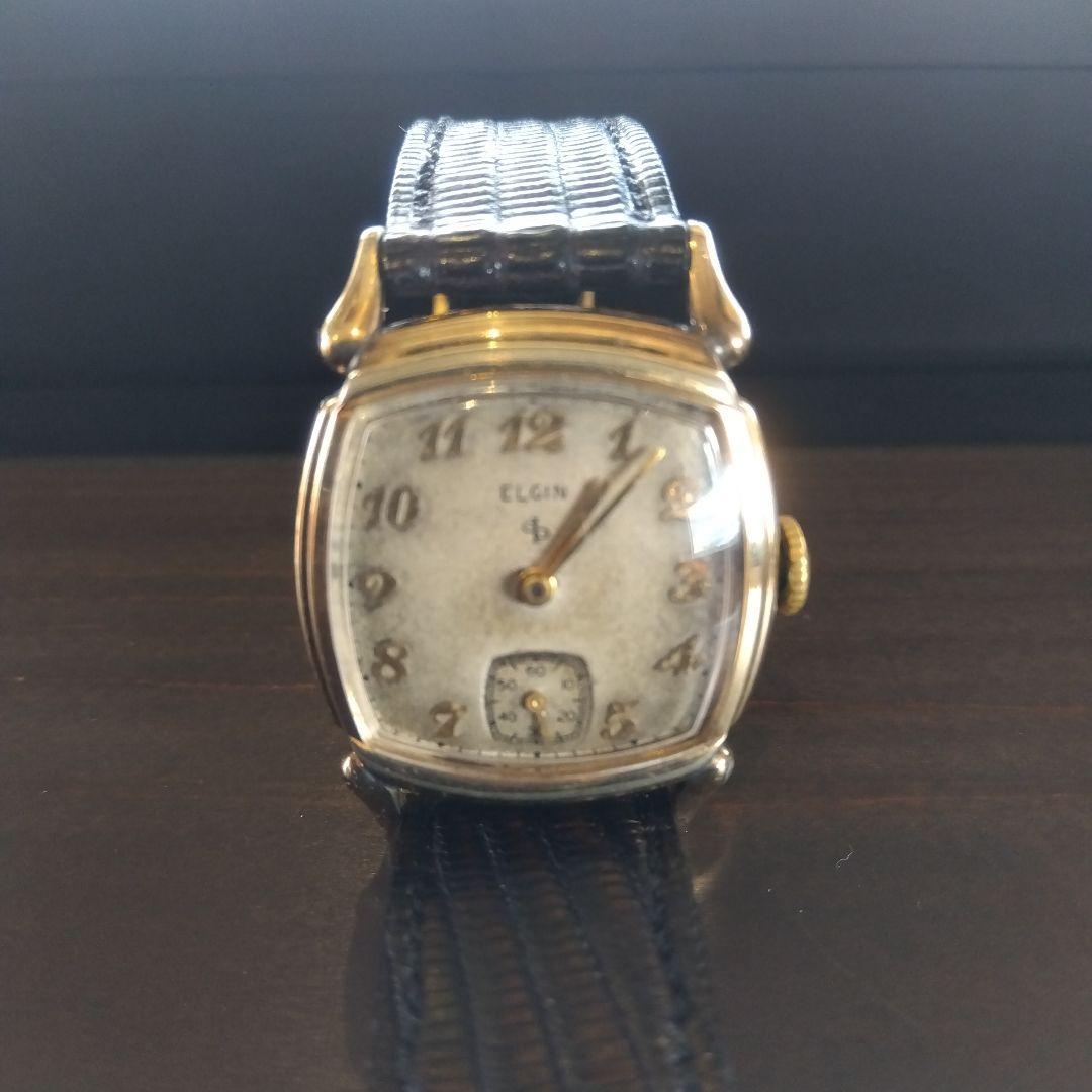 【値下げ】腕時計　エルジン　ELGIN　スモセコ　手巻き　修理保証書付き　美品