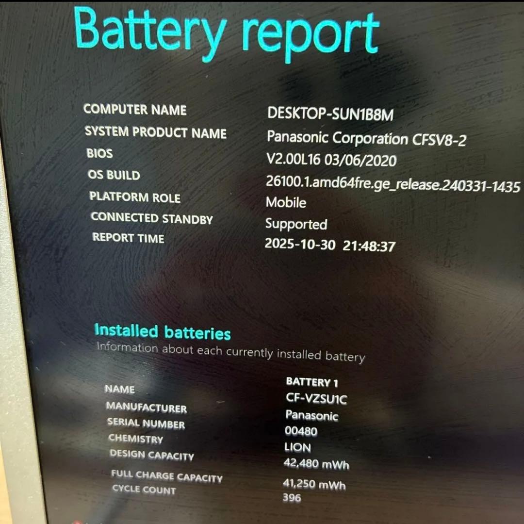 Panasonicレッツノートwin11/i5/メモリ8GB/256GB/i5