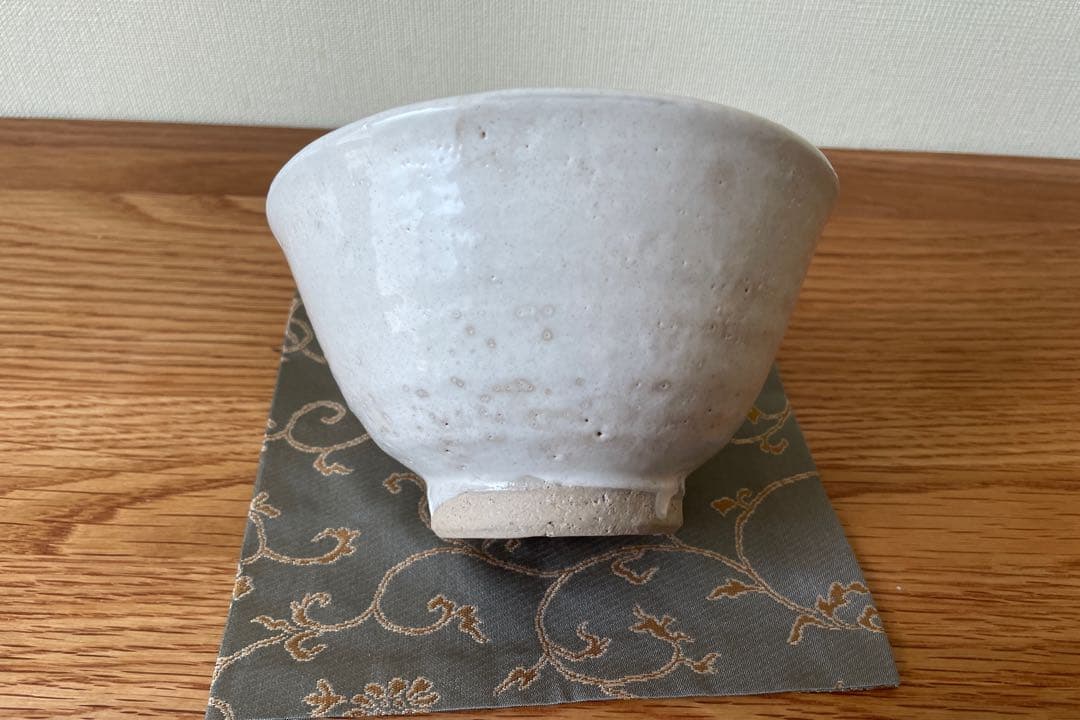 高麗茶碗 雨漏手写（加藤 錦雄衛作）共箱 【茶道用抹茶碗】