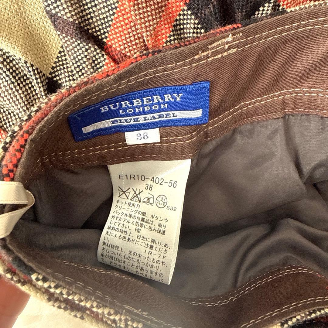 新品　BURBERRY BLUE LABEL チェック柄キュロット 38