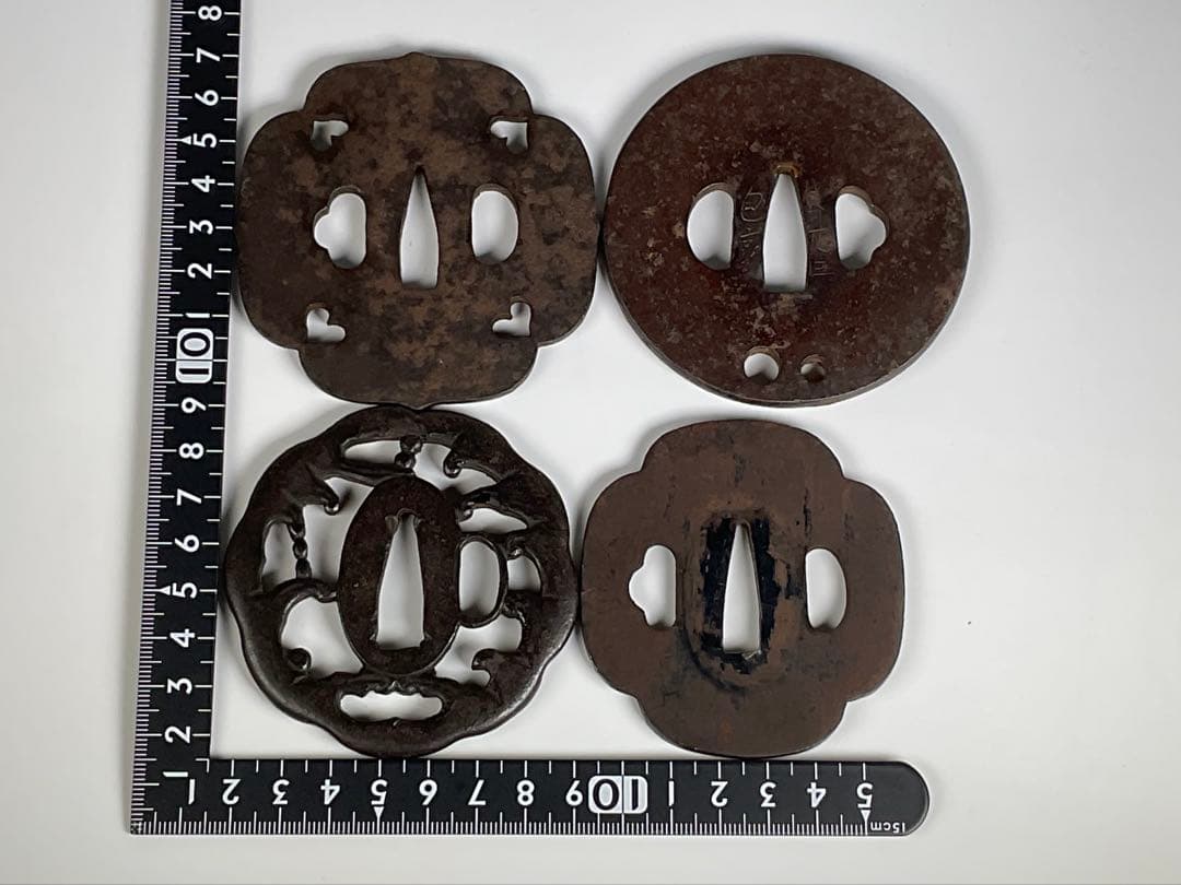 ④ 鉄鍔　正阿弥 包家　他計４点　武具　刀剣　江戸期