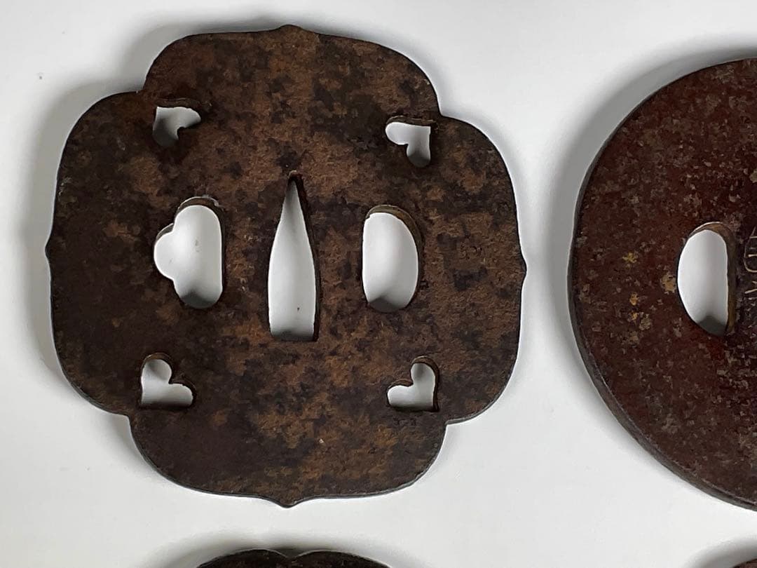 ④ 鉄鍔　正阿弥 包家　他計４点　武具　刀剣　江戸期