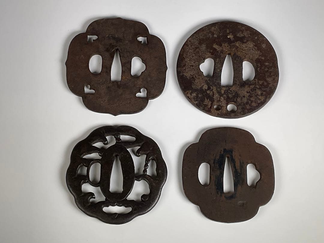 ④ 鉄鍔　正阿弥 包家　他計４点　武具　刀剣　江戸期