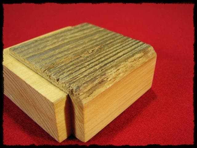 川本 光春 嵐山渡月橋 古材 香合 指物師 祥桑軒 茶道具 香道具 f170